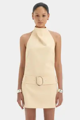 SIR THE LABEL SABINA BELTED MINI DRESS / YELLOW / SIZE 10 for rent on The Volte - image 4