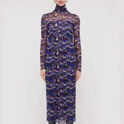 Scanlan Theodore blue Watercolour dress for rent on The Volte - image 1