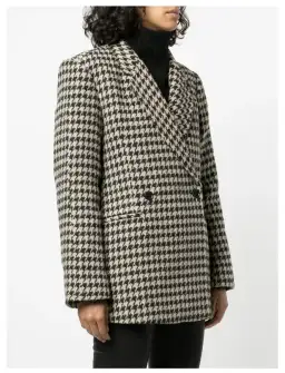 ANINE BING Kaia houndstooth double-breasted blazer for rent on The Volte - image 3