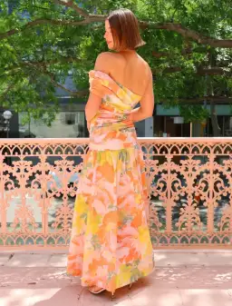 By Nicola Twist Maxi Dress in Floral Confetti Size 14 for rent on The Volte - image 2