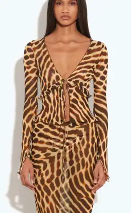 RAT & BOA RENO BLOUSE & LUMA SKIRT LEOPARD Size XS AU 6 for rent on The Volte - image 5