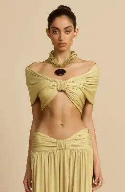 Arcina Ori Alessia Top & Maxi Skirt Set in Sand AU 6 for rent on The Volte - image 3