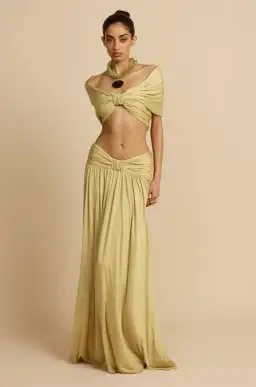 Arcina Ori Alessia Top & Maxi Skirt Set in Sand AU 6 for rent on The Volte - image 4