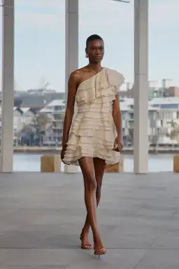 Aje Rosaline Mini Dress Size 12 Coconut Cream for rent on The Volte - image 1