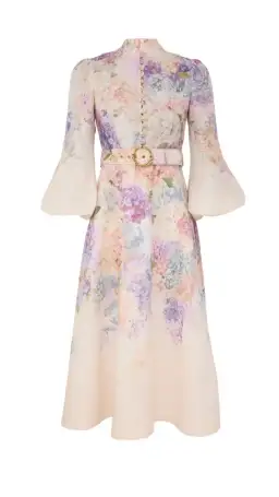 Zimmermann Dawning Button Hydrangea Floral Midi Dress size 2 / 10 - 12 for rent on The Volte - image 1