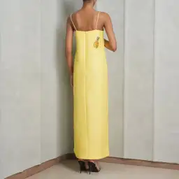 ALEMAIS Diamond Dancer Midi Dress Yellow 10 for rent on The Volte - image 11