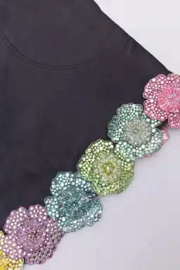 ALEMAIS Lolita Floral Beaded Mini Dress Black 10 AU for rent on The Volte - image 8