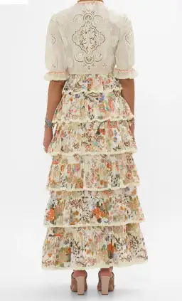 Camilla Puff Sleeve Long Dress In Honour Of Heirlooms Size S (10) for rent on The Volte - image 2