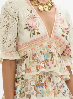 Camilla Puff Sleeve Long Dress In Honour Of Heirlooms Size S (10) for rent on The Volte - image 3