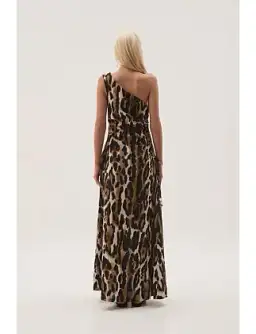 Aje Studio Daze One Shoulder Maxi Dress Animal Print Size 8 for rent on The Volte - image 4