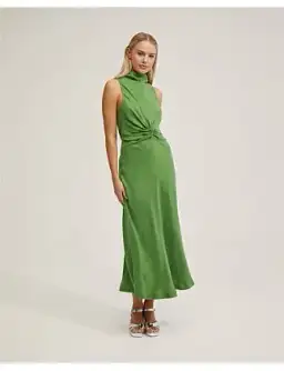 Oxford CAMILLA CUPRO BLEND DRESS Apple Size 12 for rent on The Volte - image 2