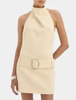 Sir The Label Sabina Belted Mini Dress Butter Size 10 for rent on The Volte - image 1