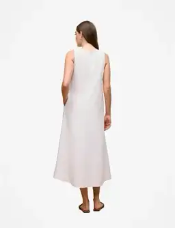 Trenery Peony Linen Sleeveless Column Dress White Size 8 for rent on The Volte - image 1