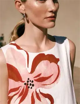 Trenery Peony Linen Sleeveless Column Dress White Size 8 for rent on The Volte - image 3