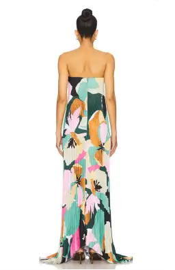 L'idée Black Tie Gown Green Calypso multicoloured size 6 for rent on The Volte - image 3