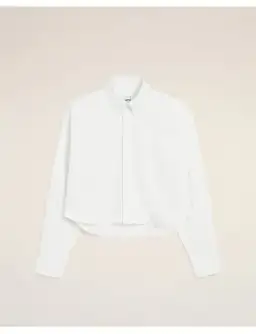 Ami CROPPED Long Sleeve BU SHIRT White Size 8 for rent on The Volte - image 1