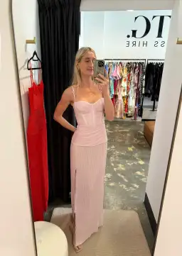 Manning Cartell Double Time Pleat Maxi / Pink / Size 10 for rent on The Volte - image 2