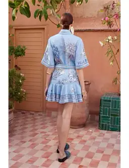 Alemais VILLA ROMANTICA MINI DRESS Blue Size 12 for rent on The Volte - image 3