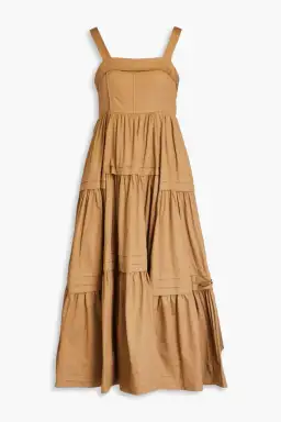 Aje Sophie tiered dress in natural SIZE 16  for rent on The Volte - image 3