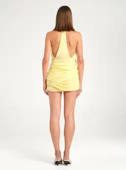 Benni Maisie Butter Yellow Mini Dress Size 8 for rent on The Volte - image 5