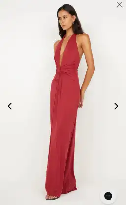 Bec + Bridge Susie Plunge Maxi Dress in Cherry AU6 for rent on The Volte - image 3