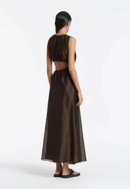 ANJE ASYMMETRICAL CUT OUT DRESS IN CHOCOLATE SIZE 1 / AU 8 for rent on The Volte - image 4