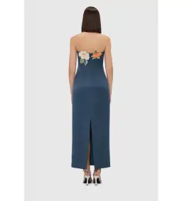 Leo Lin Rayna Appliqué Floral Bustier Maxi Dress Pear Blossom Size AU 12 for rent on The Volte - image 5