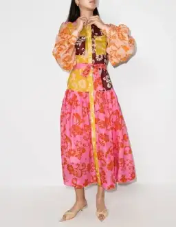 Alemais Luis Dress Multi Patchwork Dress for rent on The Volte - image 2