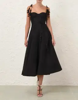 ZIMMERMANN NATURA MIDI CORSET DRESS Size 0P US 0-2 for rent on The Volte - image 1