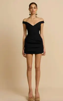 Arcina ori, AVERY DRESS BLACK, mini, size 8 for rent on The Volte - image 1