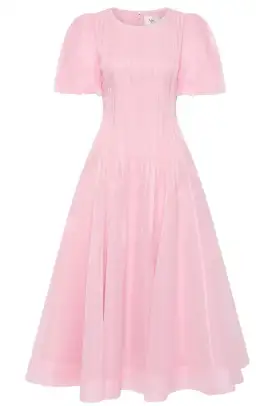 Aje / Nova Pleated Midi Dress / Chalk Pink / 16 for rent on The Volte - image 5