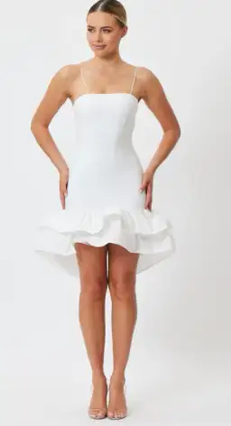 Reagan Mini Dress White by BIANCA AND BRIDGETT for rent on The Volte - image 1