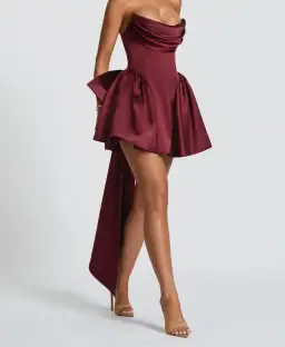 Baby Boo - Trinity Mini Dress Burgundy Size 12 for rent on The Volte - image 4