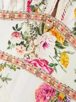 Camilla Tiered Ruffle Hem Dress Egyptian Rose (M/AU 12) for rent on The Volte - image 7