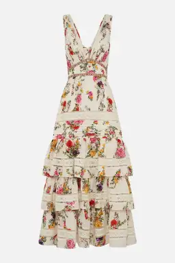 Camilla Tiered Ruffle Hem Dress Egyptian Rose (M/AU 12) for rent on The Volte - image 3