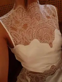 Shona Joy Jamila Lace High Neck Maxi Dress White Size 6 for rent on The Volte - image 5