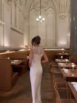 Shona Joy Jamila Lace High Neck Maxi Dress White Size 6 for rent on The Volte - image 2