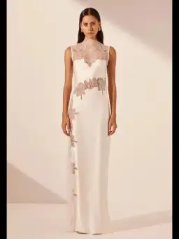 Shona Joy Jamila Lace High Neck Maxi Dress White Size 6 for rent on The Volte - image 6