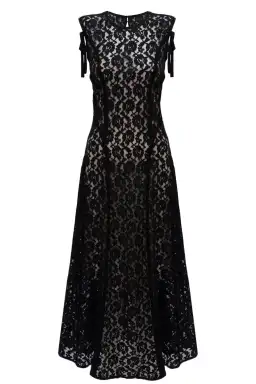 Lovaan Audrey Dress Cotton/Nylon Black Size 10 for rent on The Volte - image 6