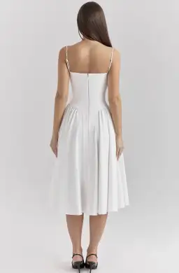 House of CB Samaria White Corset Midi Dress Size L+ Bigger Cup Size (D-E) for rent on The Volte - image 4