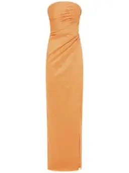 Rachel Gilbert Mira Strapless Gown Orange Amber Size 8 for rent on The Volte - image 4