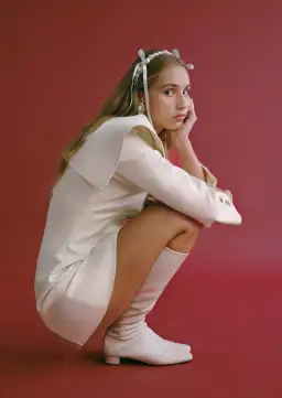 Lovaan Evelyn Dress Poly Linen Spandex Meringue Size 12 for rent on The Volte - image 8