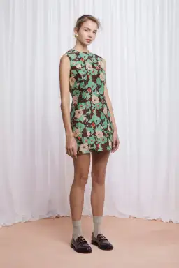 Lovaan Harper Silk Linen Green Floral Size 8 for rent on The Volte - image 4