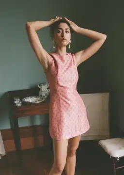 Lovaan Harper Rose Dress Silk Tiny Rose Print Size 8 for rent on The Volte - image 3