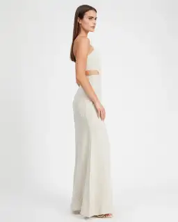 Rachel Gilbert Byron Cut Out Dress Beige Size 6 for rent on The Volte - image 3