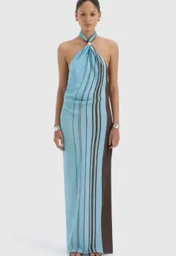 Sir Rioja Halter Scarf Maxi Dress Size 1/8 for rent on The Volte - image 1