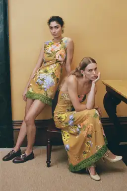 Lovaan Mathilda Dress Yellow Floral Size 8 for rent on The Volte - image 3