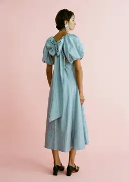 Lovaan Tess Dress Blueberry Stripe Size 8 for rent on The Volte - image 3