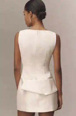 Rachel Gilbert Rikki Sleeveless Mini Dress in White, AU 12 for rent on The Volte - image 2