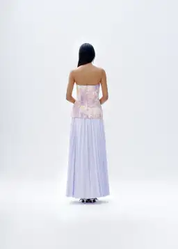 Justin Tong Cascade Pleated Gown Lilac Size 8 for rent on The Volte - image 2